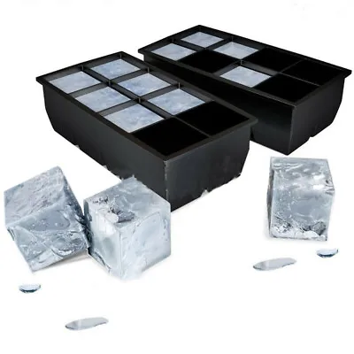 Big Cube Giant Jumbo Large Silicone Ice Cube Square Maker Tray Mold Mould_j4 • £7.71