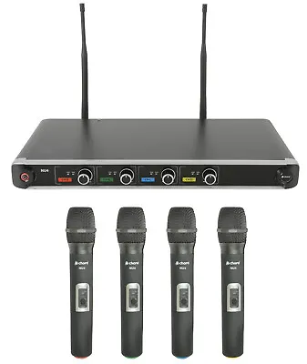 Chord NU4-H Quad Handheld 4 Channel Speech Church UHF Wireless Microphone System • £299