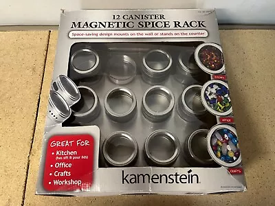 Spice Rack W/ 11 Canisters Magnetic Office Garage Craft Storage Kamenstein • $15.14