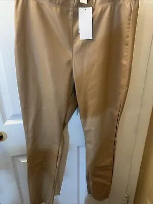 H&M Vegan Leather Pants Tan 14 • $18