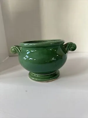 McCoy Art Pottery Green Glazed Pedestal Jardiniere Double Handled Pot 1940s Rare • $80