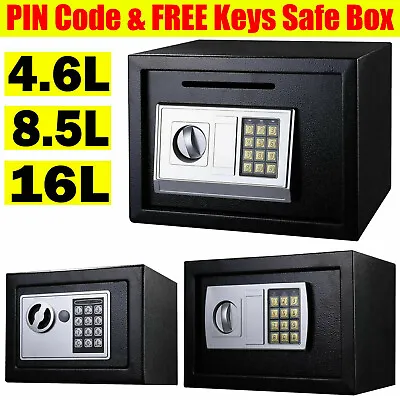 £43.03 • Buy Safe Money Box Bank Metal 2 Keys With Combination Lock Coins Cash Security Gifts