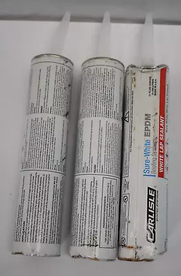 Lot Of 3 Carlisle Sure White EPDM White Lap Sealant Cartridges 11oz 608631 • $23.99