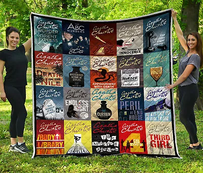 Agatha Christie Quilt Agatha Christie Books Quilt Blanket • $59.95