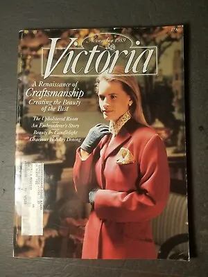 Vintage Victoria Magazine Nov 1989 Cooking Decor Antiques Fashion Crafts • $15