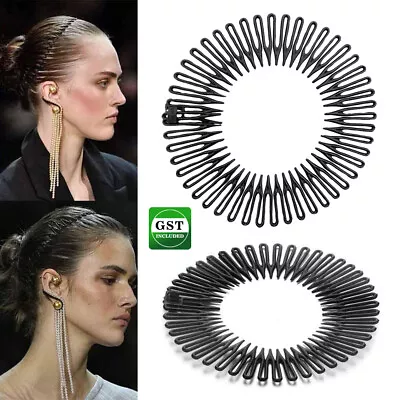 Spider Flexible Headband Stretch Band ZigZag Head Band Comb • $4.88