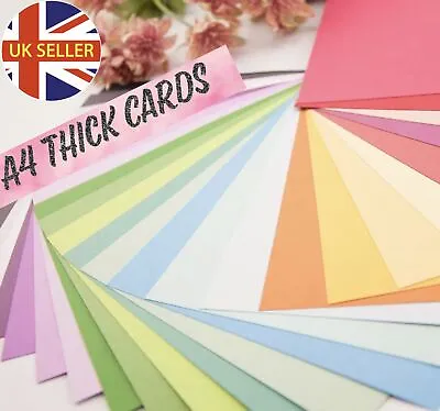 A4 Coloured Craft Card 260 Gsm - Choose Colour And Pack Size Free P&P UK • £3.23