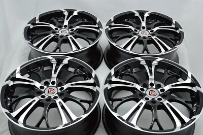 4 New DDR R25 17x7 5x108/110 40mm Black/Polished 17  Rims Wheels • $759