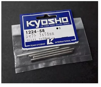 Vintage RC Car Buggy Kyosho 1224-58 Shaft 3 X 58mm (4) Lazer Alpha ? Unknown NIB • $5.64