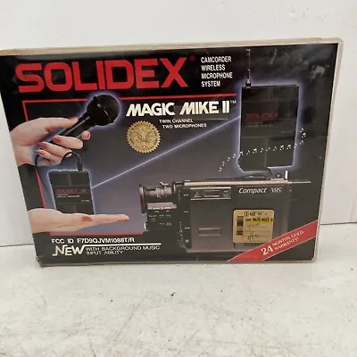 Vintage Solidex Camcorder Wireless Microphone System Magic Mike II Twin Channel • $28
