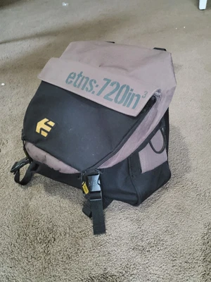 $6.20 • Buy ETNIES Vintage Messenger Bag Skateboard Backpack Black Brown