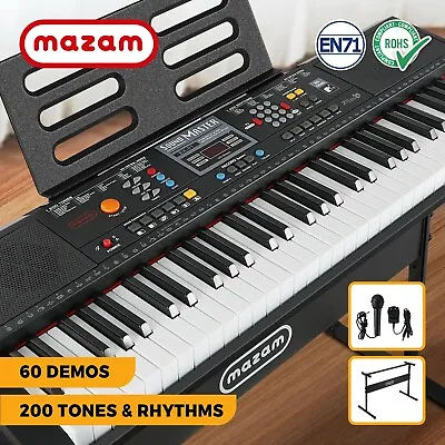Mazam 61 Keys Electronic Piano Keyboard Electric Keyboards Beginner Kids Gift • $115.90