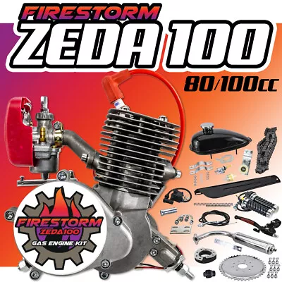 New Zeda 100 Complete 50mm Bore 2 Stroke Bicycle Engine Kit - 80cc/100cc - Fires • $199.99