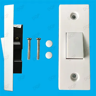 £3.99 • Buy 1 Gang 1 Way 10A White Architrave Light Rocker Wall Switch, BS60669-1 Compliant