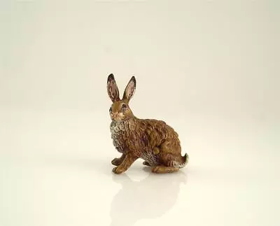 Franz Bergmann Vienna Austria Sitting RABBIT Cold Painted Bronze Bergman Hare • $104.99