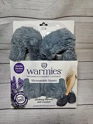 Warmies Slippers! No Slip Grip Lavender Microwavable Size 6-10 Grey- NEW!!! • $16