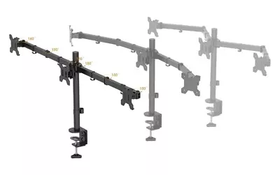 BONTEC Triple Monitor Stand For 3 Monitors 13-24 Inch Triple Arm Desk Mount • £16.99