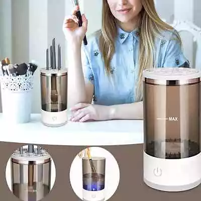 Automatic Brush Cleaner Electric Makeup Brush Cleaning Machine Fast Clean Dryer • $12.98