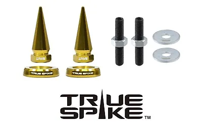 2pc True Spike Gold Spiked License Plate Frame Beauty Washers Bolts For Honda • $14.95