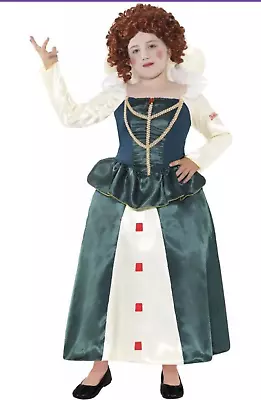 # Royalty Queen Elizabeth Girls Costume Victorian Medieval Renaissance Size 7-9 • $24.99