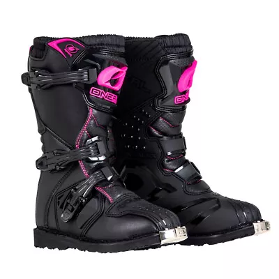 O'Neal 2024 Girls Youth Rider Offroad Motocross Boots - Black/Pink • $116.99