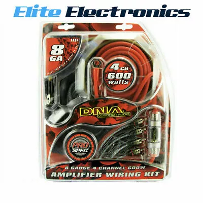 Dna Ak84 8-awg Gauge 4-channel 600w Amplifier Wiring Installation Kit Amp Car • $54.85