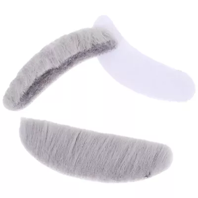  Cosplay Carnival Beard Halloween Party Fake Gray Stick-on Mustache Child Props • $5.90