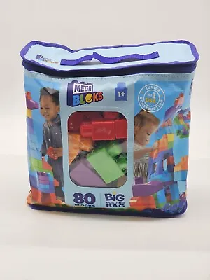 MEGA BLOKS Fisher-Price Toy Blocks Blue Big Building Bag With Storage BRAND NEW  • $16.19