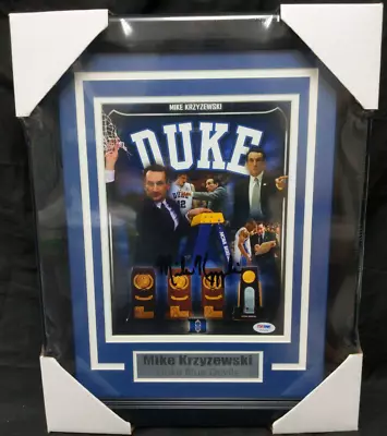  MIKE KRZYZEWSKI Signed Duke Basketball 8x10 Photo FRAMED Autograph PSA/DNA COA • $239.40