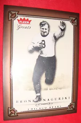 2004 Bronko Nagurski Fleer Greats Of The Game Card  Chicago Bears • $1.80