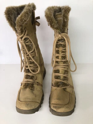 $18.25 • Buy Skechers Grand Jams Unlimited Lace-Up Tall Boots Women Size 9.5 Gold