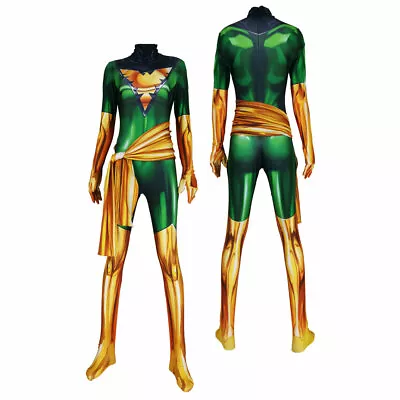 $42.79 • Buy Green X-men Dark Phoenix Jean Grey Jumpsuit Cosplay Costume Suit Halloween Party