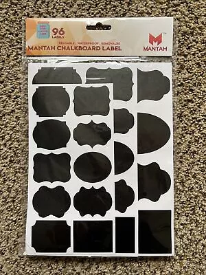 96 Mantah Chalkboard Labels- Reusable. Waterproof. Removable. • $10