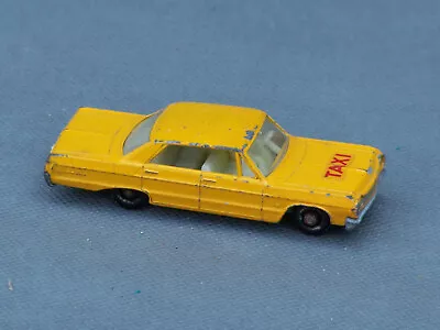 Matchbox Series No 20 Chevrolet Impala Taxi Yellow 1965 • $19.99