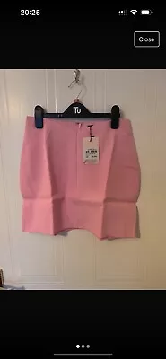 Missguided Candy Pink Mini Skirt Size 8  • £3