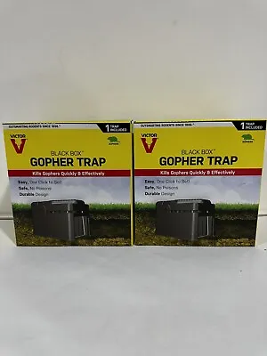 Lot Of 2- Victor Black Box Gopher Traps 0626 - Easy Set Trap New Rodent Catcher • $16.99