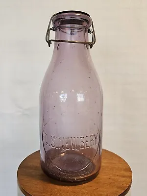 Quart Milk Bottle C S Newbery Belmar NJ Tin Top New Jersey • $29