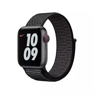 Genuine Nike Sport Loop Apple Watch Nylon Strap Band 38mm / 40mm - Black  - New • £44.99