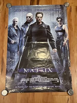 KEANU REEVES LAURENCE FISHBURNE THE MATRIX ORIGINAL  MOVIE POSTER 38x27 • $5