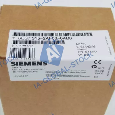 1PC New Siemens 6ES7 315-2AF03-0AB0 S7-300 CPU Module 6ES7315-2AF03-0AB0 • $270.80