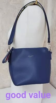 David Jones Womens Shoulder Bag Small Size Dark Blue Colour Faux Leather • £12