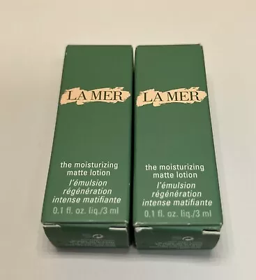 2x LA MER The MOISTURIZING MATTE LOTION~New In Box~TRAVEL Size 3mL • $29.79