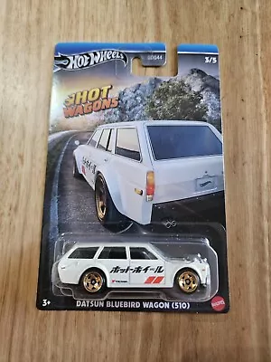 2024 Hot Wheels Hot Wagons 3/5 Datsun Bluebird 510 Wagon White Jdm Gdg44 957e • $12.97