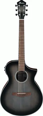 Ibanez AEWC11 TCB Acoustic-Electric Guitar (Transparent Charcoal Burst High Glos • $447.95