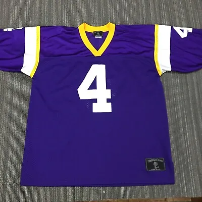 Minnesota Vikings Jersey Brett Favre Mens XL Throwback Stars Purple Usa Made • $17.79