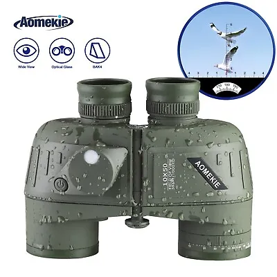 10X50 Binoculars With Rangefinder Compass Boating Military Marine Telescope Gift • $99.90