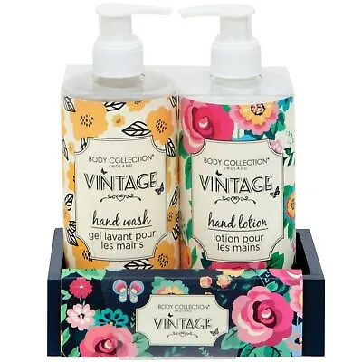 £11.95 • Buy Vintage Hand Care Duo Wash And Cream Lotion Gift Set Wooden Dish Stand Christmas