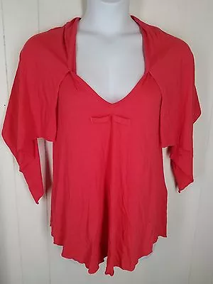 £11.91 • Buy Marc Jacobs Top Size S Salmon Sleeveless Drape Tie Front Womens Shirt