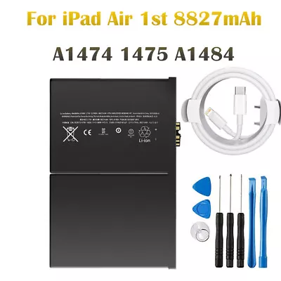 Replacement Battery For Apple IPad Air 1st Gen 8827mAh A1474 1475 A1484 + Tools • $9.69