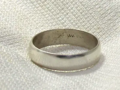 Estate Sterling Silver Wheeler Manufacturing WM Co Ring .925 Wedding Band Men's • $39